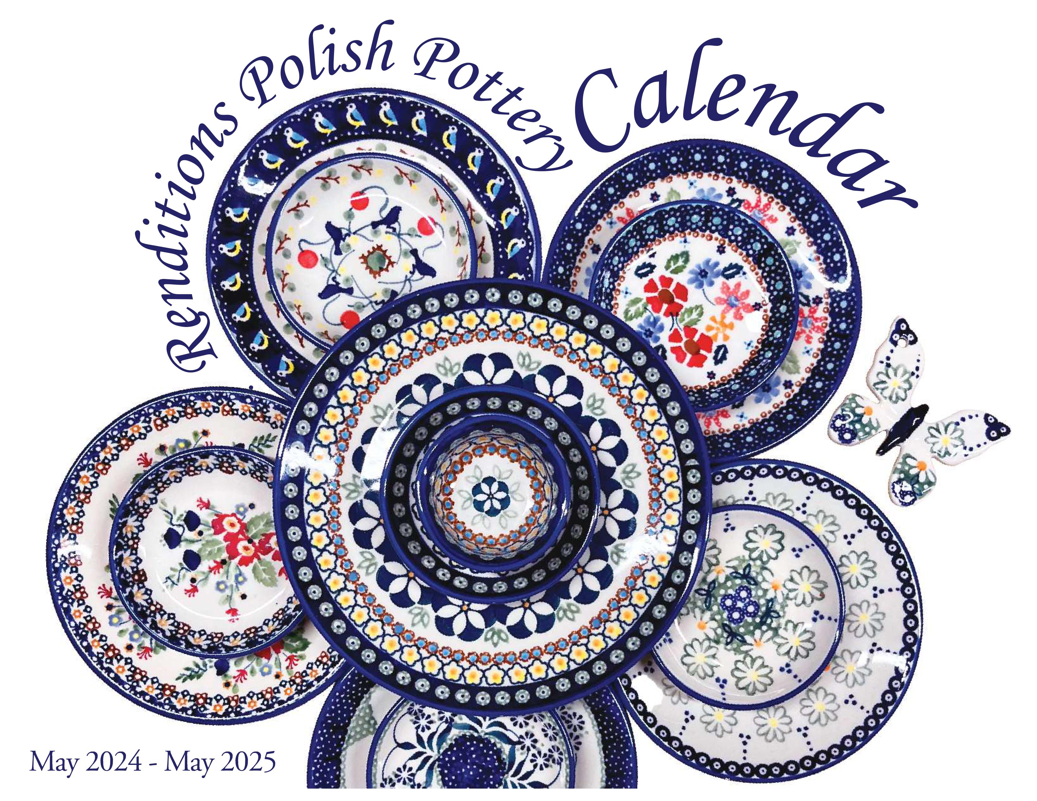 May 2024 May 2025 Polish Pottery Calendar